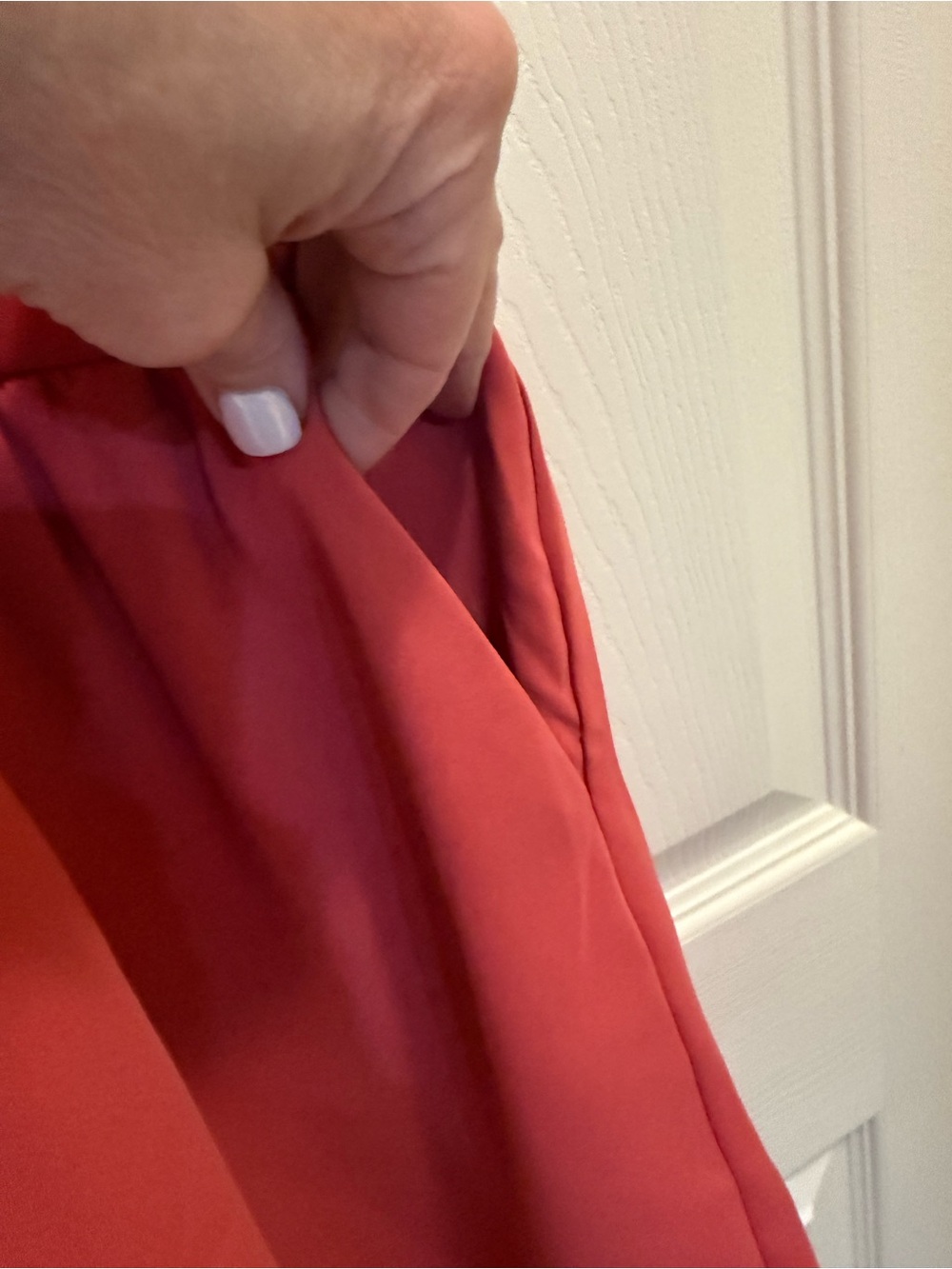 Cynthia Rowley Coral Pink Shift Dress Size 10 Drop Waist Pockets Short Sleeve - Picture 4 of 6